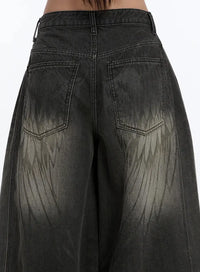Jeans Oversize con Stampa Ali