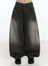 Jeans Oversize con Stampa Ali