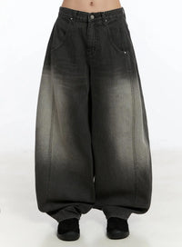 Jeans Oversize con Stampa Ali