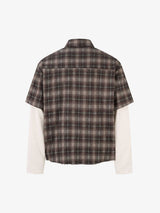 Camicia a Quadri in Cotone Doppio Strato Effetto Vissuto — Vista 6