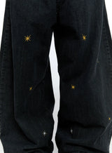 Jeans Ricamati con Stelle