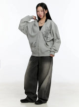Jeans Oversize con Stampa Ali