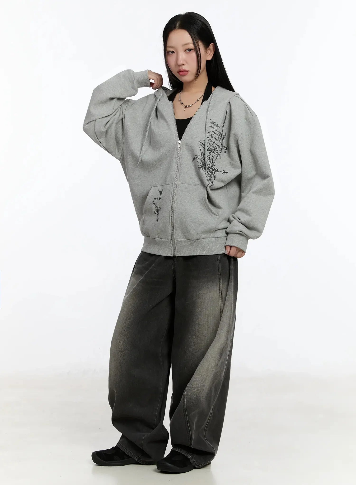 Jeans Oversize con Stampa Ali