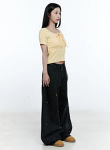 Jeans Ricamati con Stelle