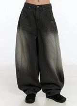 Jeans Oversize con Stampa Ali