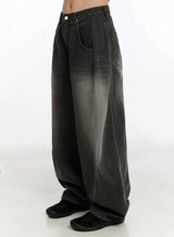 Jeans Oversize con Stampa Ali