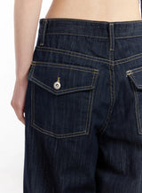 Jeans Baggy con Risvolto