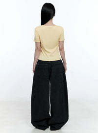 Jeans Ricamati con Stelle