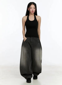 Jeans Oversize con Stampa Ali