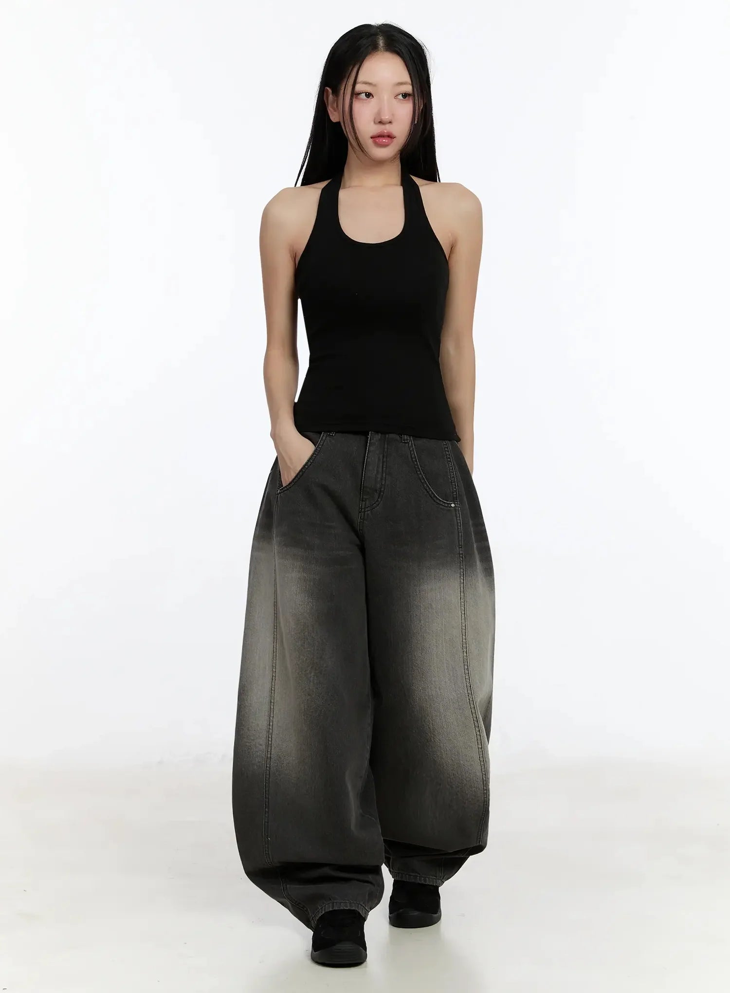 Jeans Oversize con Stampa Ali