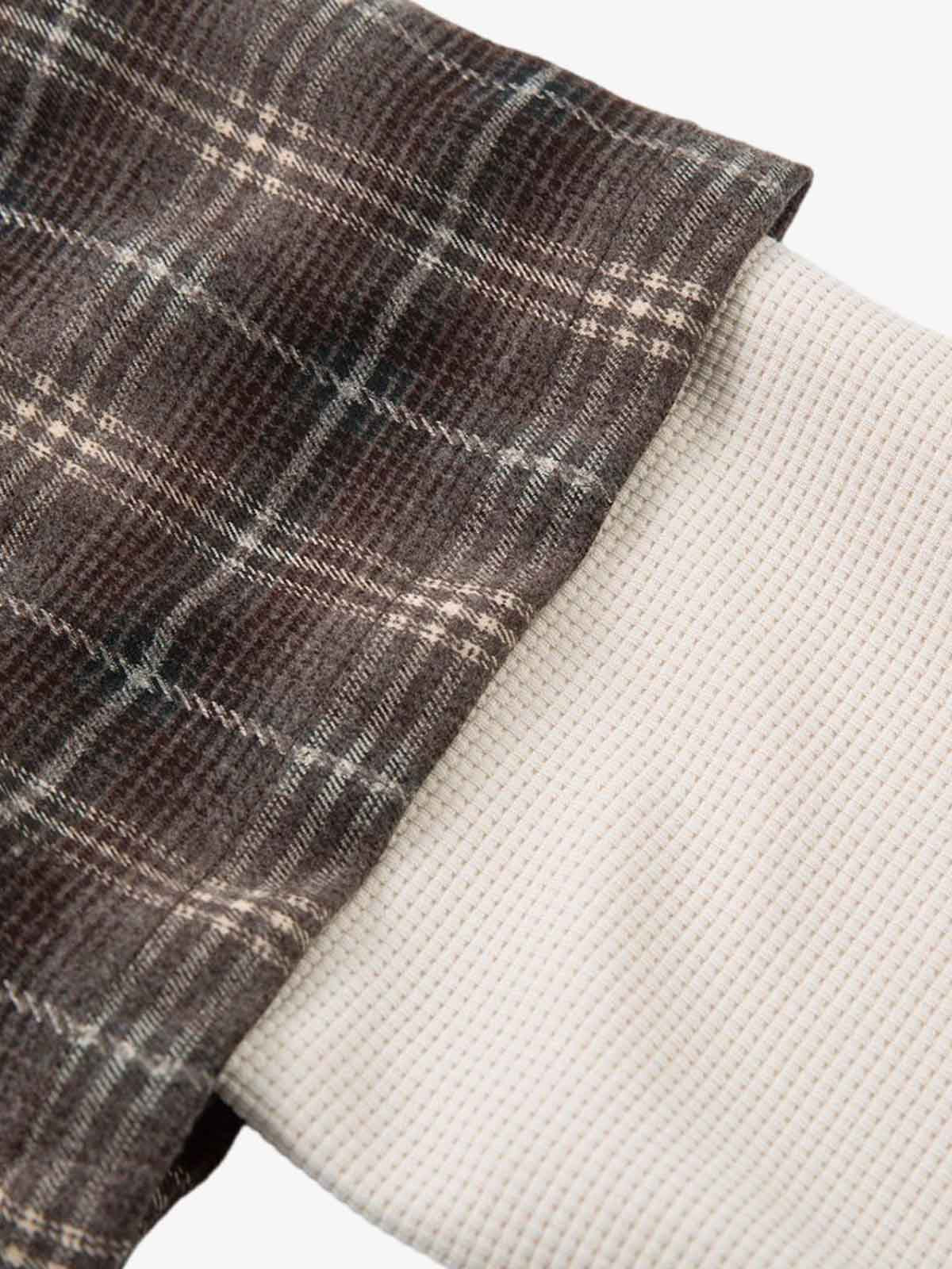 Camicia a Quadri in Cotone Doppio Strato Effetto Vissuto — Vista 11