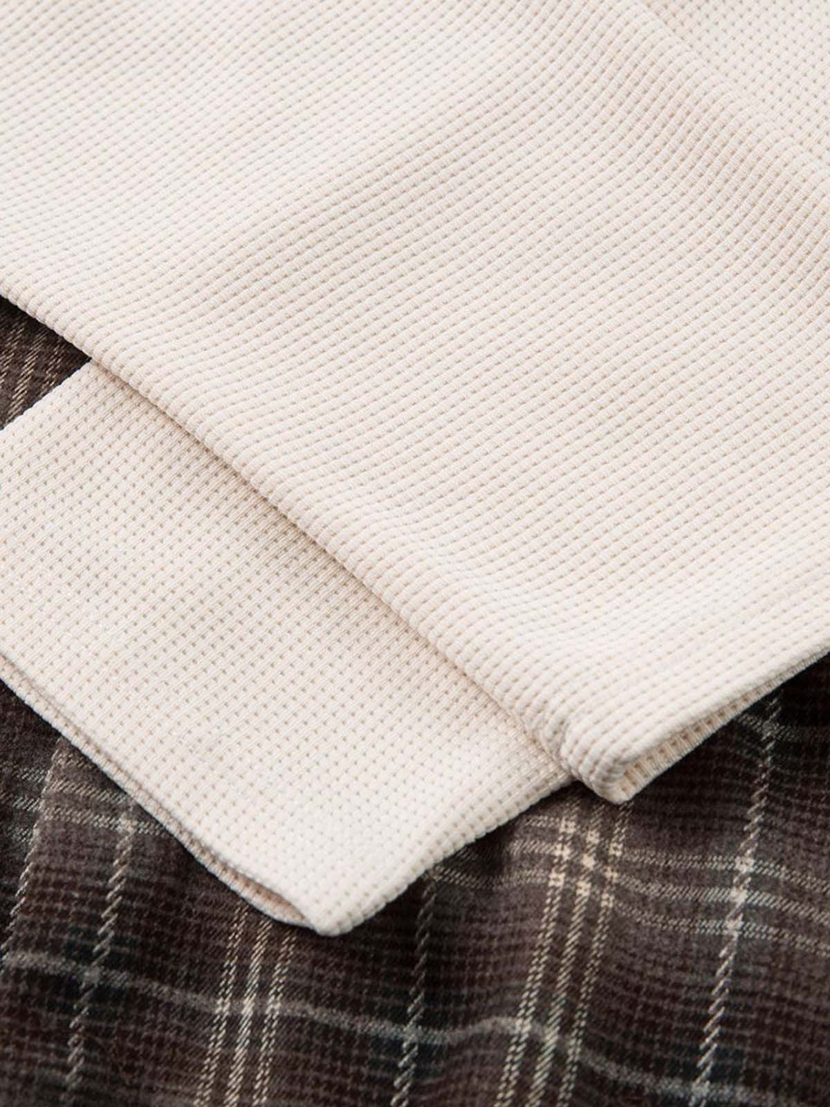 Camicia a Quadri in Cotone Doppio Strato Effetto Vissuto — Vista 12