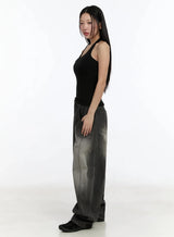 Jeans Oversize con Stampa Ali