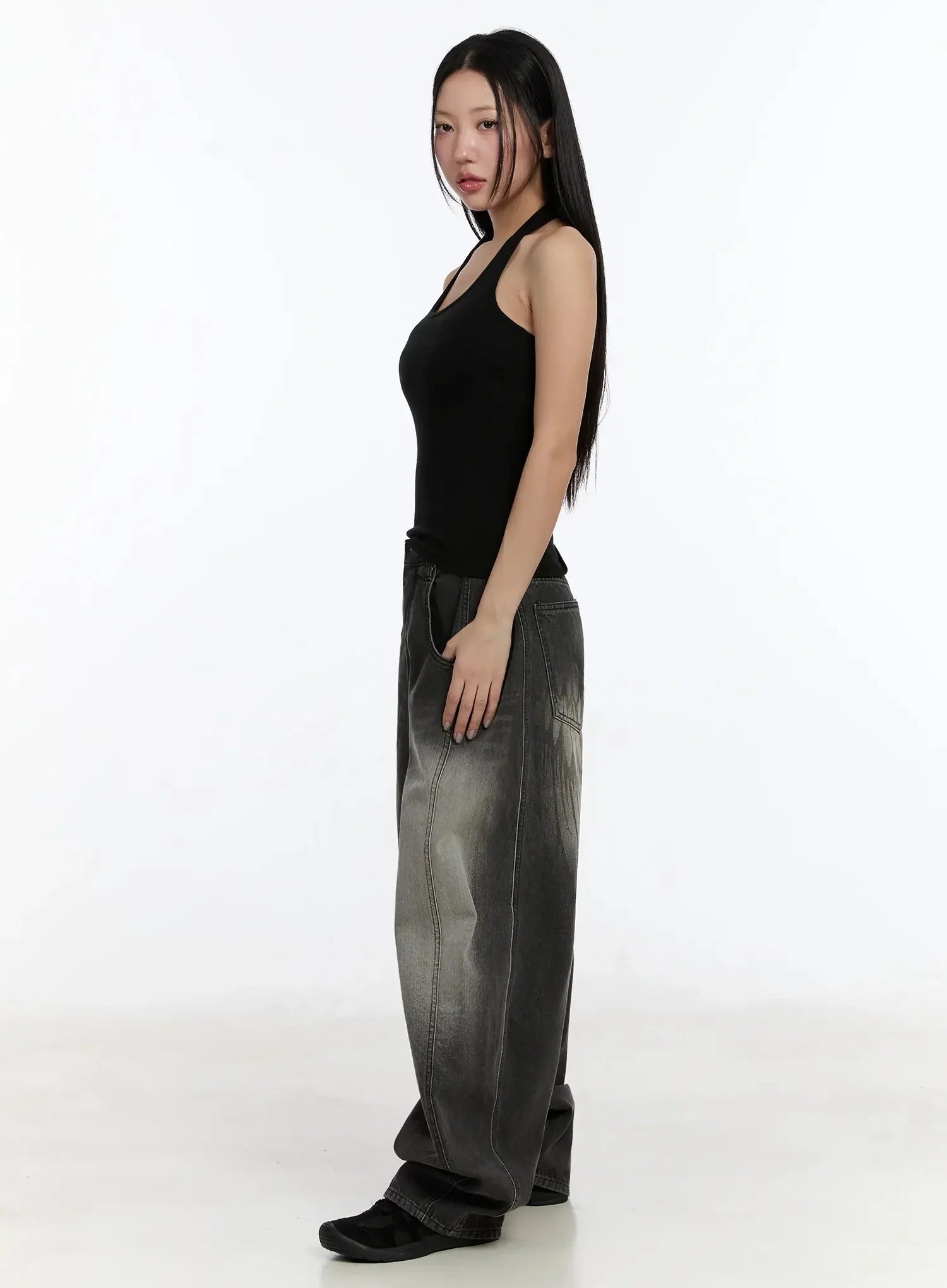 Jeans Oversize con Stampa Ali