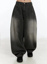 Jeans Oversize con Stampa Ali