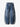Jeans Barrel a Righe in Denim — Vista laterale