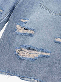 Completo in Denim Effetto Vissuto con Strappi — Vista 18