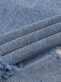 Completo in Denim Effetto Vissuto con Strappi — Vista 19
