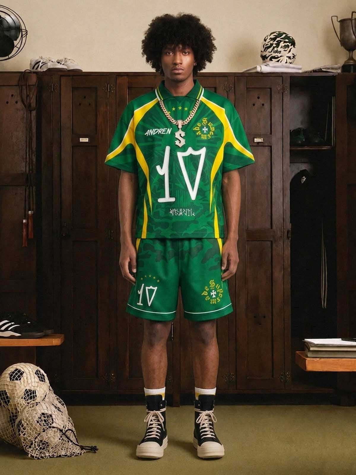 Completo Jersey Color Block Brasile — Vista 3