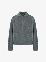 Maglione in Maglia Vintage Floreale con Zip 'Wheat Ear' — Vista 7