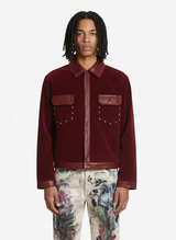 Giacca in Ecopelle Vintage con Zip in Suede 'Up'