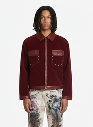 Giacca in Ecopelle Vintage con Zip in Suede 'Up'