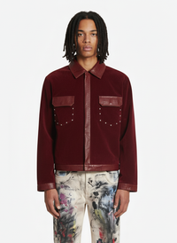 Giacca in Ecopelle Vintage con Zip in Suede 'Up'
