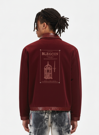 Giacca in Ecopelle Vintage con Zip in Suede 'Up' — Vista 3