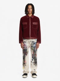 Giacca in Ecopelle Vintage con Zip in Suede 'Up' — Vista 4