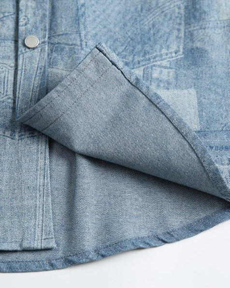 Camicia di Jeans Stampata