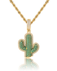 Collana con Ciondolo Cactus Smeraldo