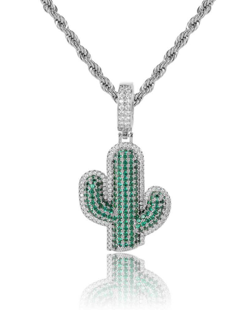 Collana con Ciondolo Cactus Smeraldo