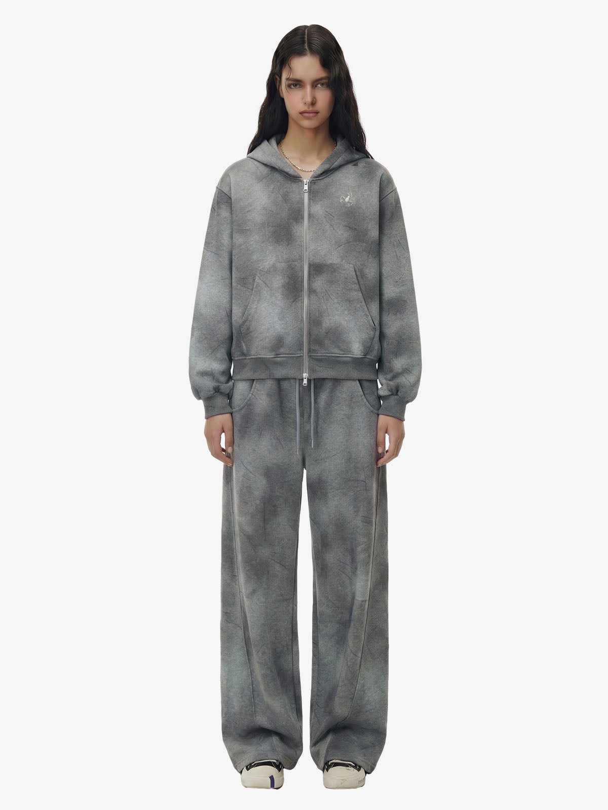 Tuta Tie-Dye Washed Vintage con Zip — Vista 12