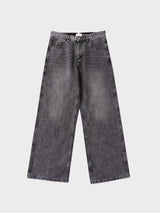 Jeans Baggy in Denim — Nero Grigio