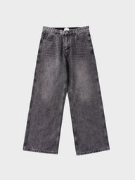 Jeans Baggy in Denim — Nero Grigio