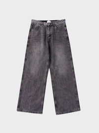 Jeans Baggy in Denim — Nero Grigio