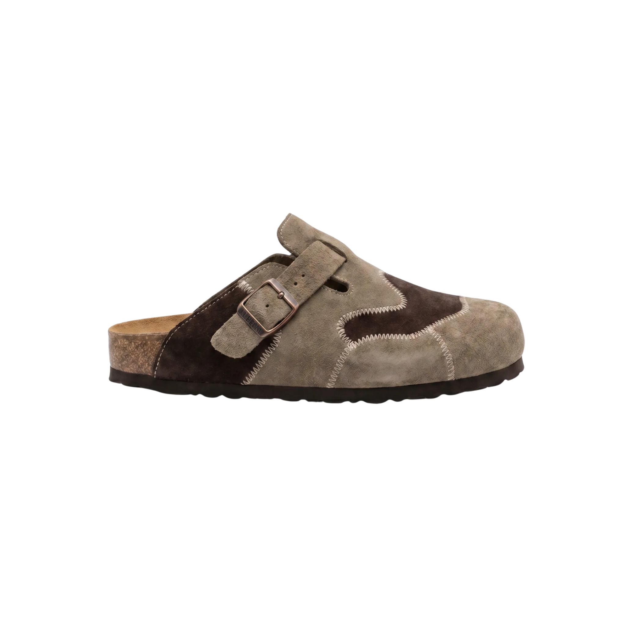 Zoccoli in Suede 'Rework' — Marrone / Beige