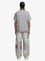 Jeans Vintage Washed con Stampa Collage — Vista 5