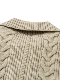 Maglione in Maglia Vintage Floreale con Zip 'Wheat Ear' — Vista 11