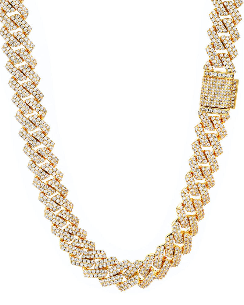 Collana a Catena Cubana con Strass