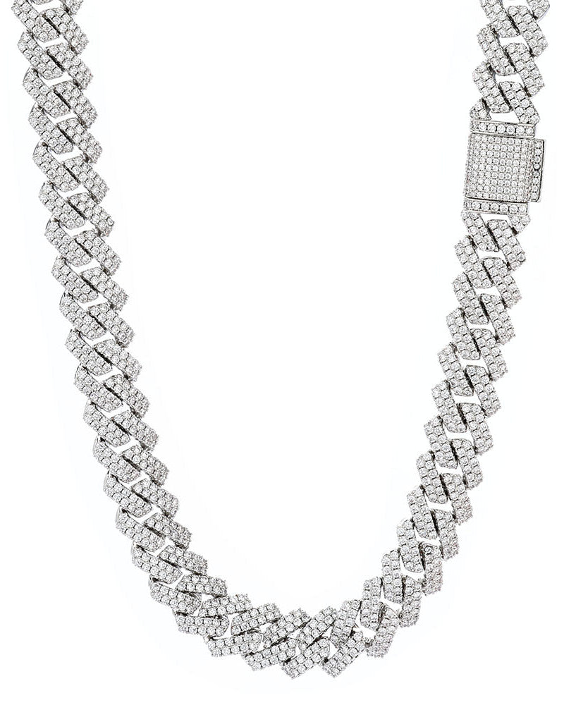 Collana a Catena Cubana con Strass