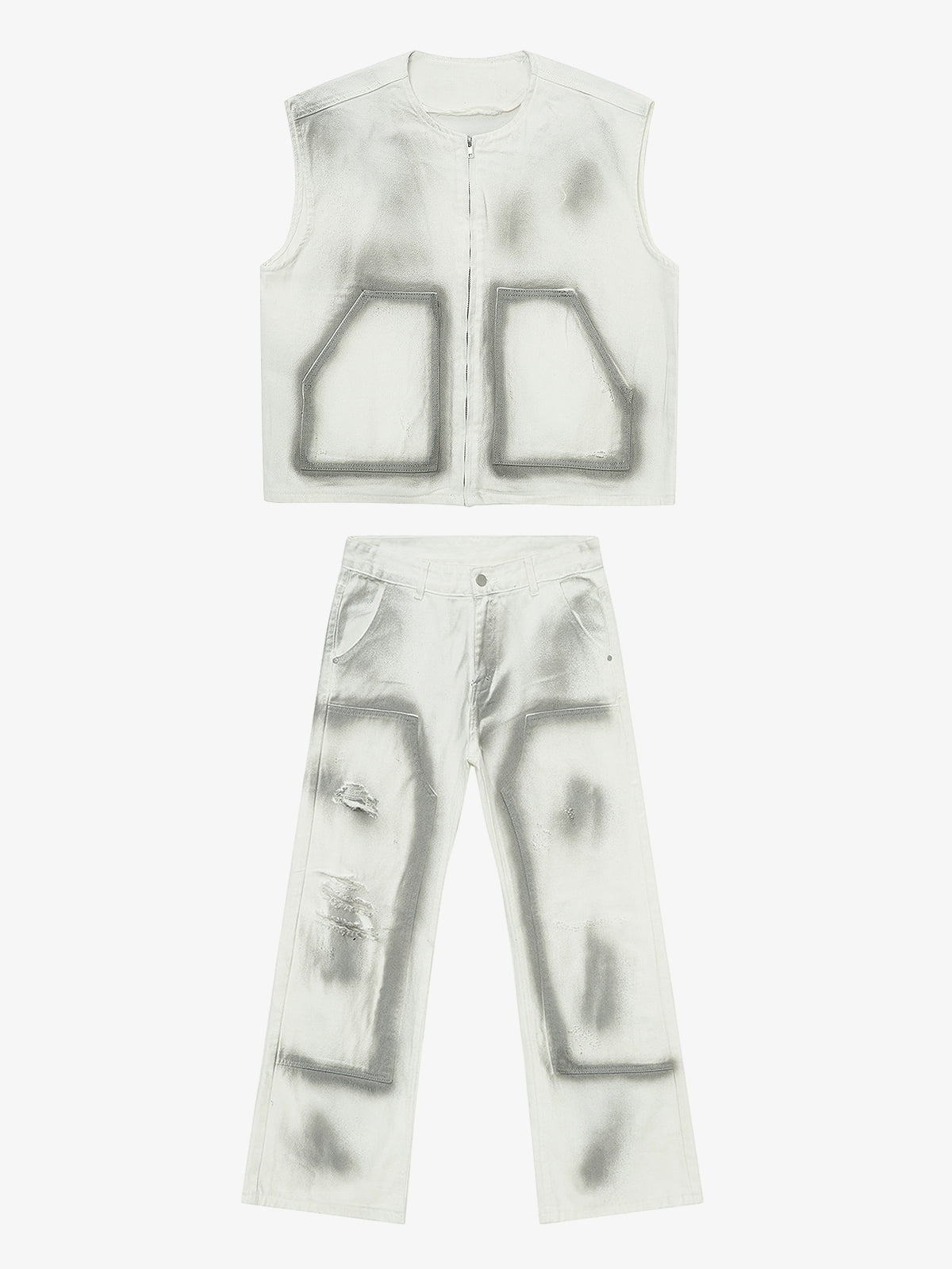Completo Canotta e Jeans Stampa Airbrush — Vista 2