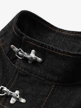 Giacca con Collo Alto in Denim 'Stand' — Dettaglio