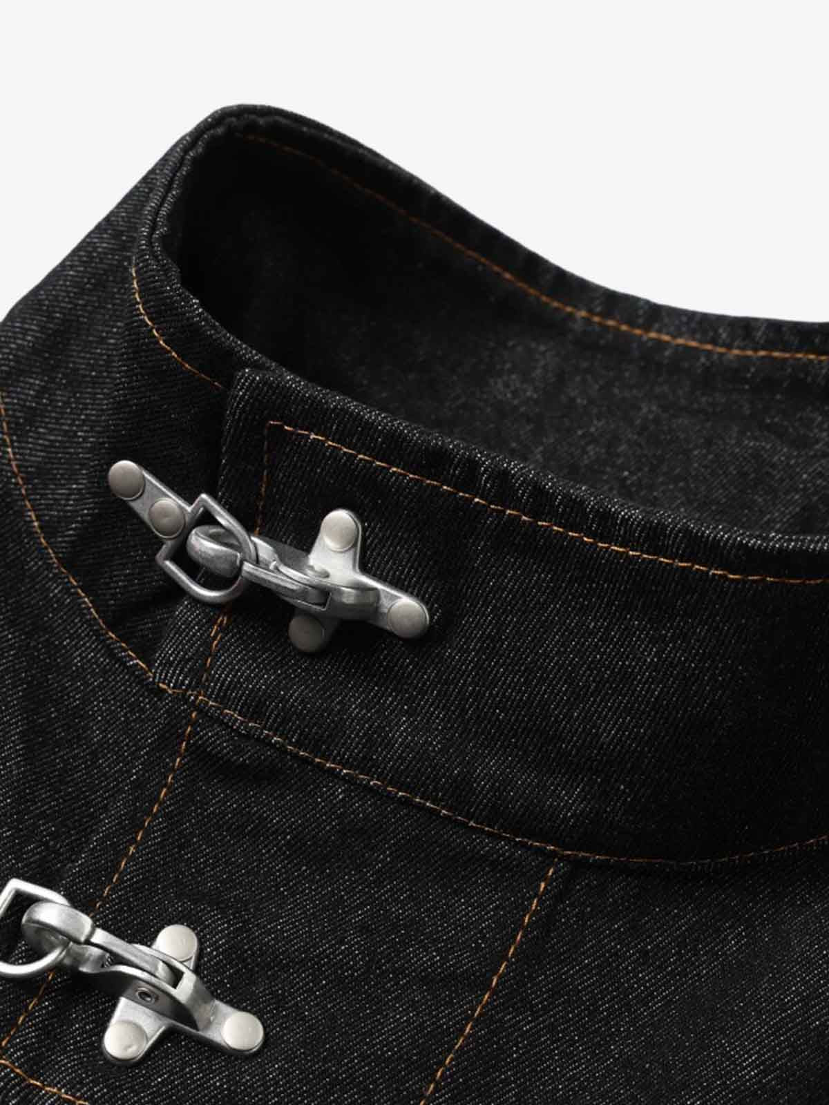 Giacca con Collo Alto in Denim 'Stand' — Dettaglio