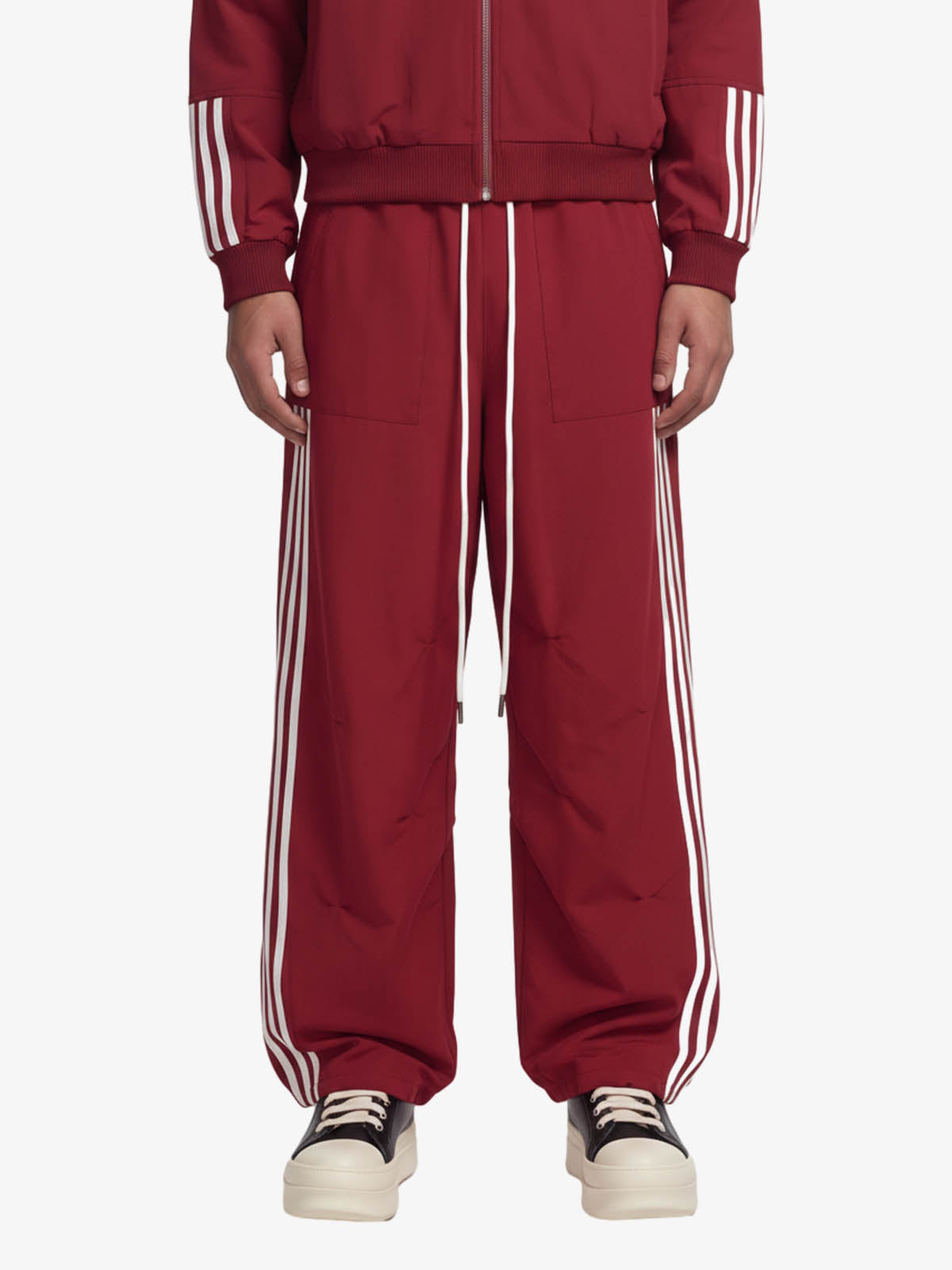 Completo Sportivo a Righe con Zip — Vista 6