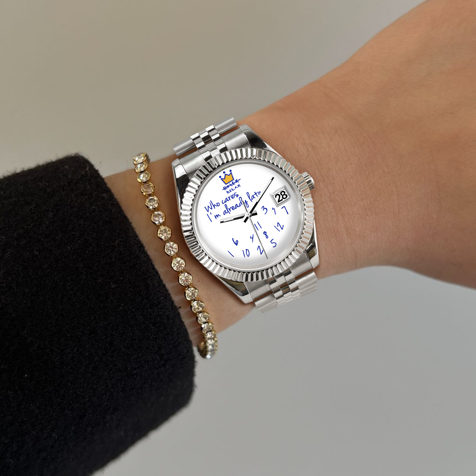 Orologio Eondate Maxi Bianco Argento