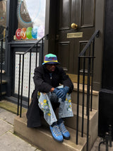 Jeans Washed Baggy in Denim 'Flower' — Vista 5