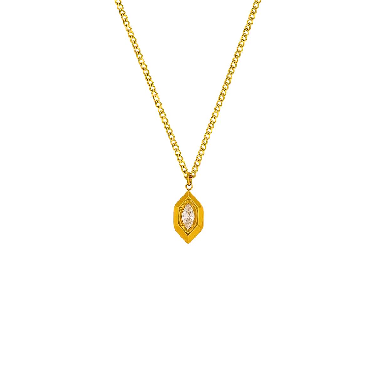 Collana Vertex – Acciaio Inox Dorato