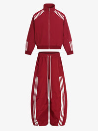 Completo Sportivo a Righe con Zip — Vista 3