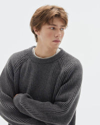 Maglione Girocollo Knit a Costine Belange